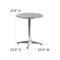 Emma and Oliver 23.5'' Round Aluminum Indoor-Outdoor Table with Base